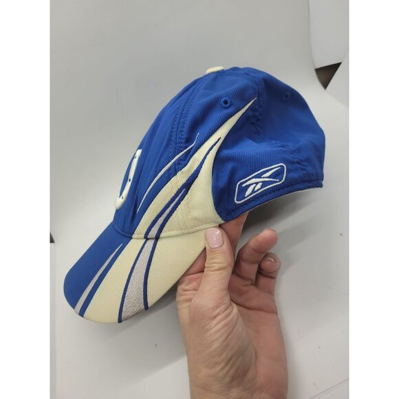 Indianapolis Colts Football NFL Reebok Authentic Sideline Hat Cap Blue elastic - Picture 3 of 6